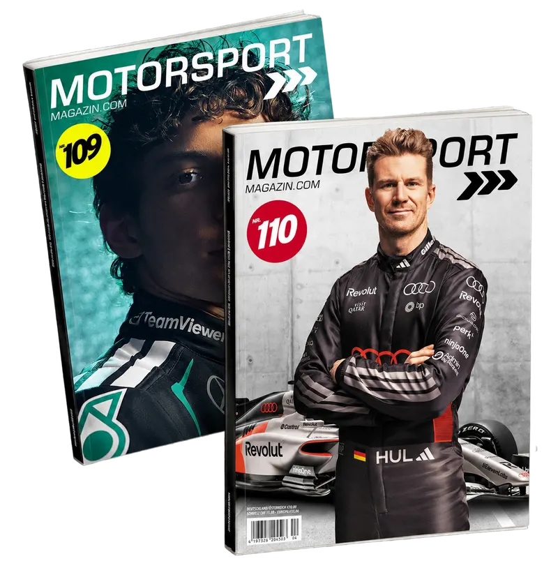 Die Motorsport-Magazin-Ausgaben 109 und 110 mit Lewis Hamilton und Nico Hülkenberg auf den Covern